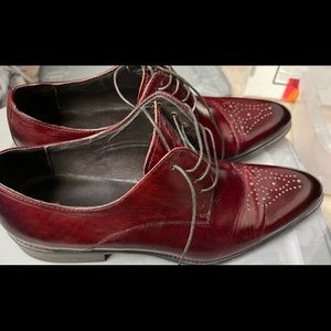 Mens burgundy dress shoes